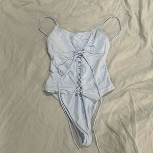 Frankie’s Bikinis Cora Ruffle One Piece Swimsuit New Moon